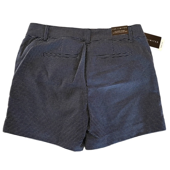 The Limited Polka Dot Navy Blue and White Tailored Shorts Summer Size 6 - Picture 2 of 12
